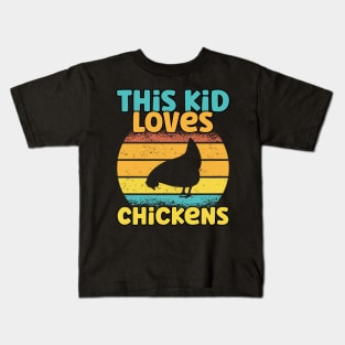 Kids This Kid Loves Chickens - Chicken Lovers design Kids T-Shirt